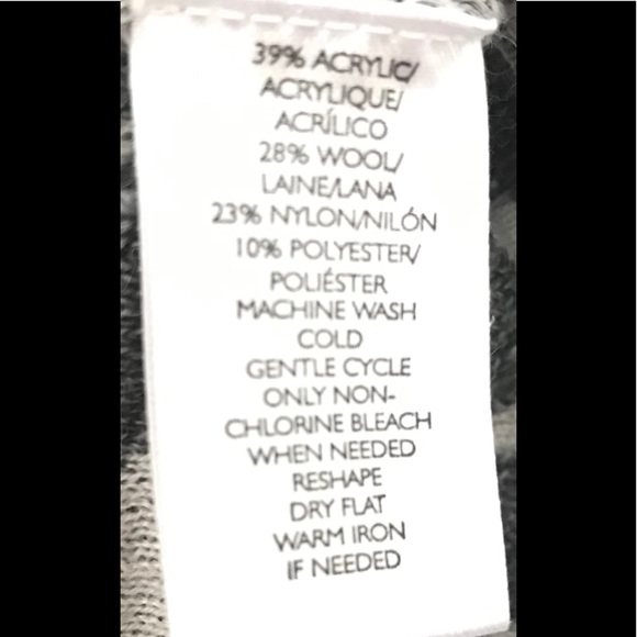 Loft leaves grey pattern sweater S - Picture 3 of 3